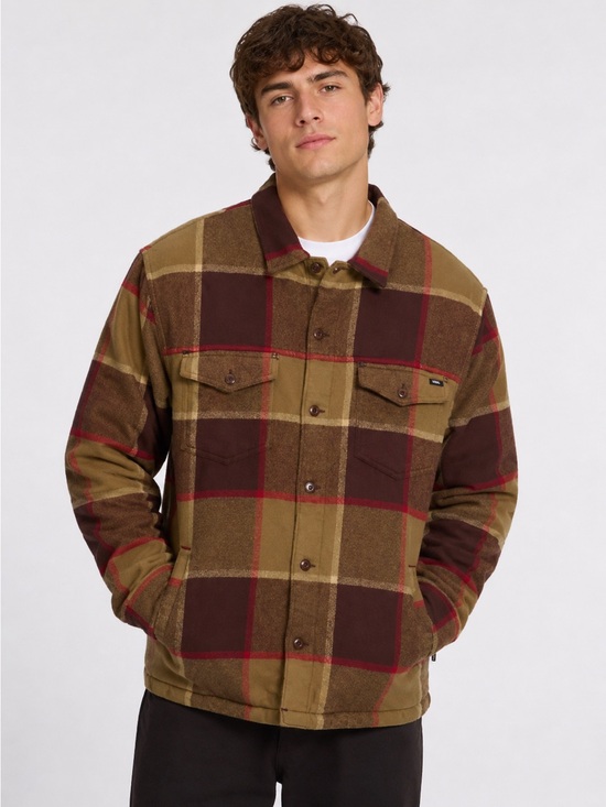 Vans Other - Vans Norbeck Plaid “Off The Wall” Flannel Shacket Brown, Burgundy, Tan. Large.
